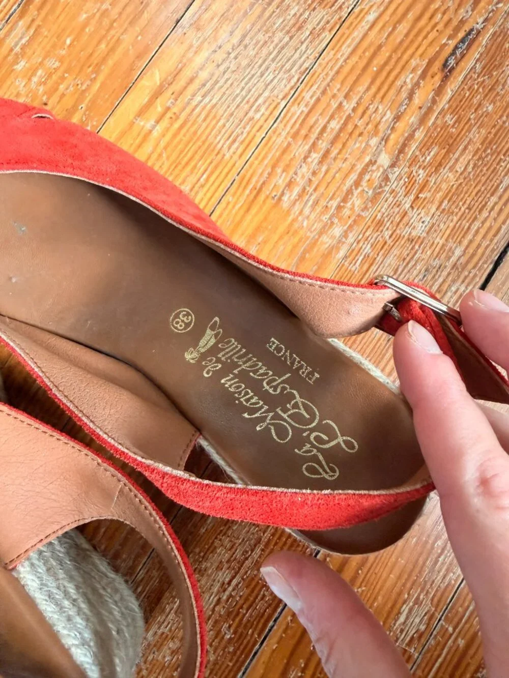 Red Espadrilles. Size 38.